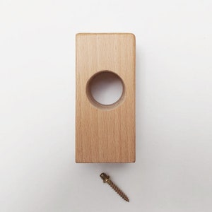 Wooden Curtain Rod Holder, Wooden Curtain Pole, Curtain Accessories, Home & Living, Modern curtain rod holde, Square Curtain Rod Holder