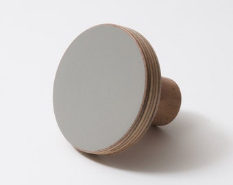 Wooden knob grey color