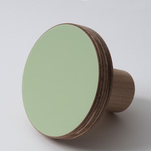 Wooden knobs green color