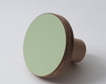 Wooden knobs green color