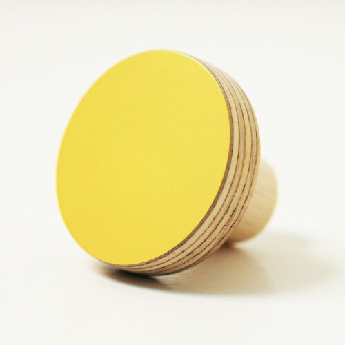 Lemon Yellow Knobs Furniture Knobs Inspired by Bauhaus Color Etsy