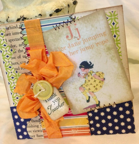 items similar to teacher thank you card handmade thank you