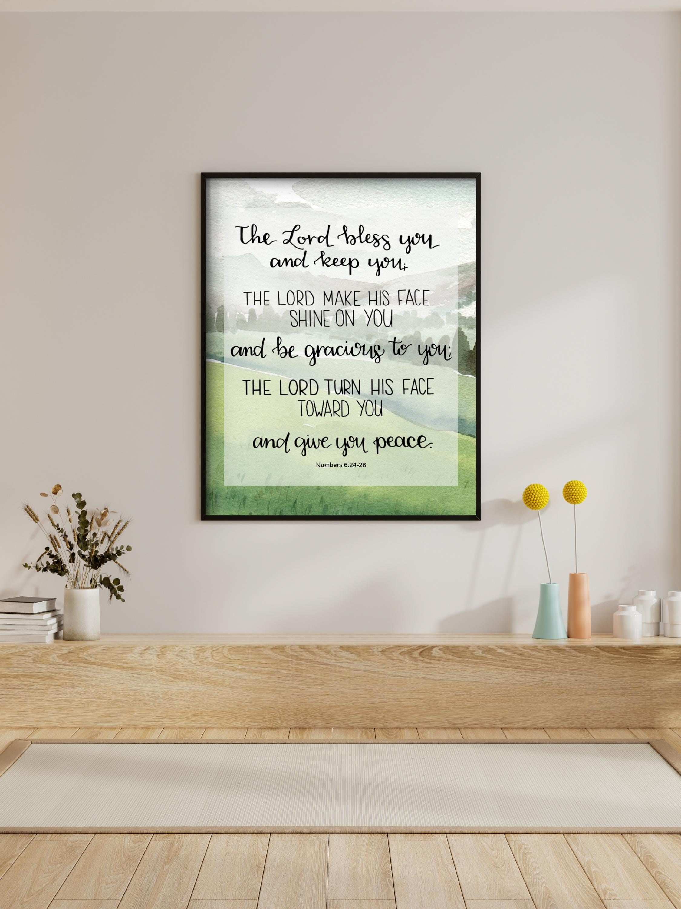 Numbers 6:24–26 Bible Verse Wall Art – the Lord Bless You and Keep You ...