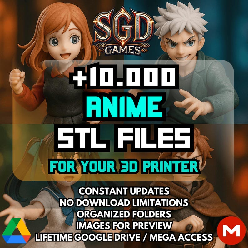 10,000+ Anime STL Models: Miniatures & Dioramas (3D Printer Files ...