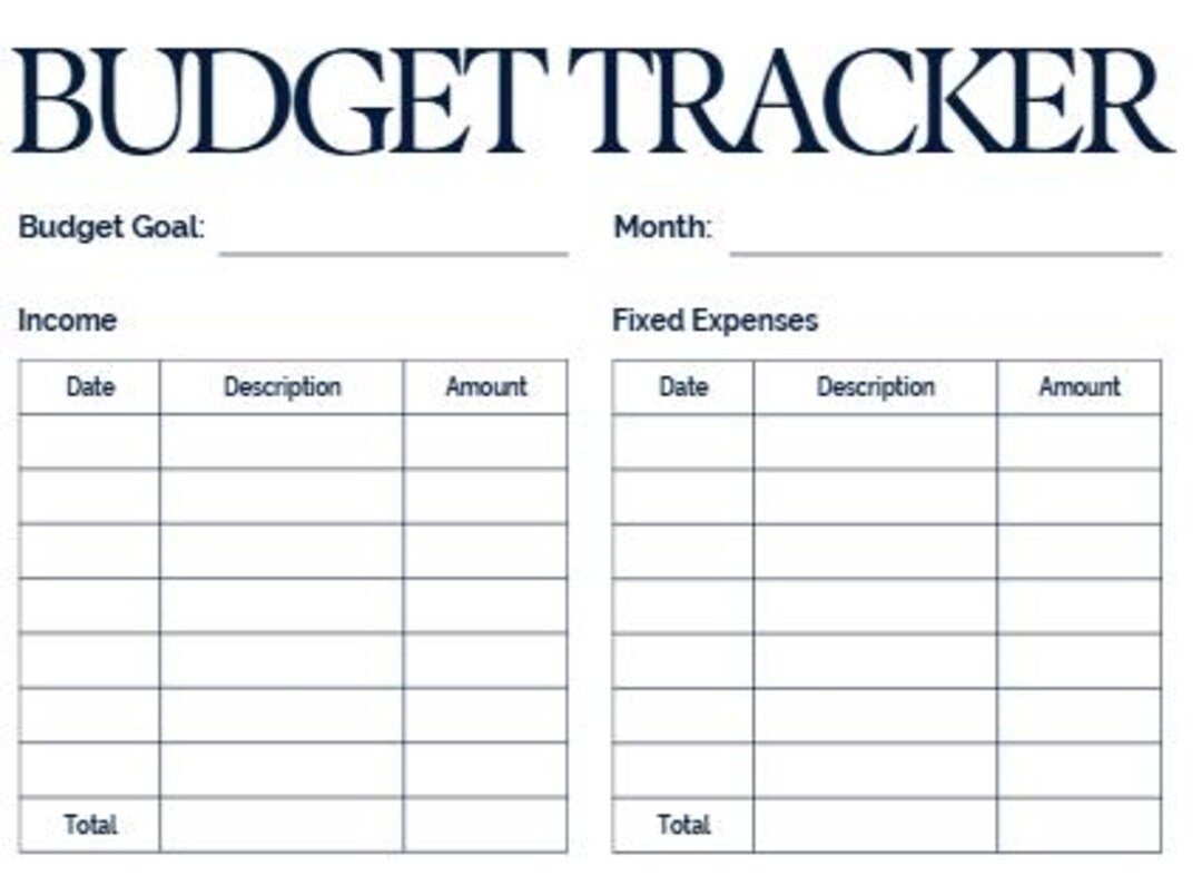 Simple Budget Tracker - Etsy
