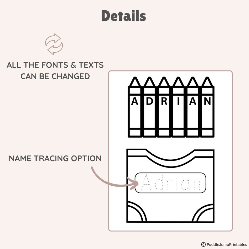 Printable Crayon Box Name Craft - Il 794xN.6258402718 K6z4 