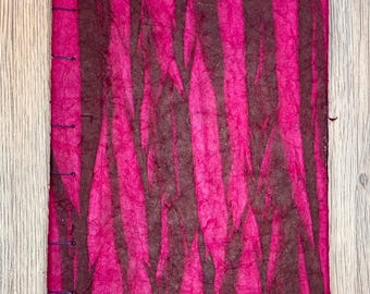 Magenta Crinkle Stripe Art Journal