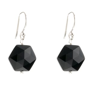Black Tourmaline Earrings with Sterling Silver