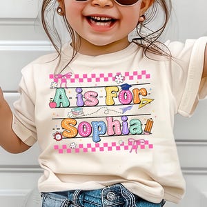 Personalized Back To School Kids Shirt, Custom Alphabet Kids Shirt, Cute Kindergarten Shirt, First Day Of School Shirt, School Toddler Shirt