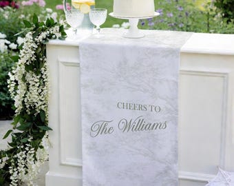 Custom Unique Timeless  Wedding Welcome Sign, Fabric Bar Menu Banner, Linen Cotton, Personalized Name Date, Romantic Ceremony Gift