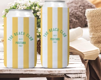 Club Bachelorette - Custom Bachelorette Can Coolers - Hand drawn Coolers - Bachelorette Drink Holders - Club Bach Can Cooler - Bach Favors