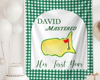 Mastered First Year Backdrop, Mastered First Year Welcome Sign, Mastered 1st Year Banner, Mastered 1st Year Birthday Golf 1st Birthday Decor