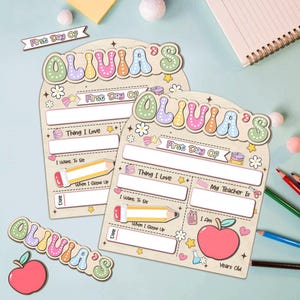 Customized First And Last Day Of School Sign, Personalized Back to School Sign, Kindergarten First Day Sign, 1st Day School Wooden Board