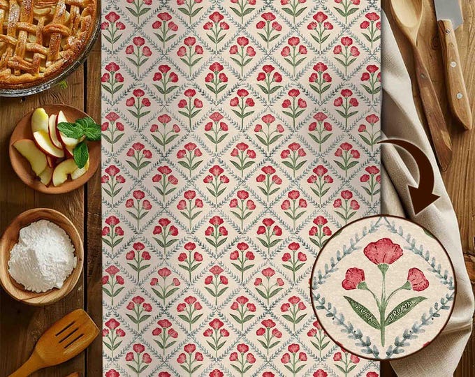 Subtle F*ck Trump Poppy Hand Towel, Funny Political Home Decor, Floral Kitchen Towel, Housewarming Gift, Sarcastic Liberal Gift,FDT Towel