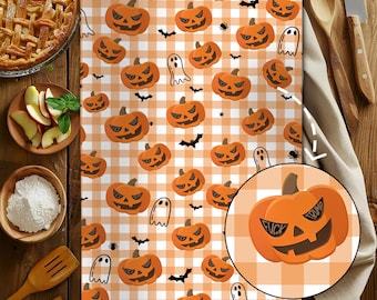 Subtle F*ck Trump Pumpkin Hand Towel, Funny Political Home Decor, Halloween Kitchen Towel, Sarcastic Liberal Host Gift, Fall Autumn Decor