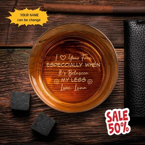 Personalized I Love Your Face Glass, Customized Funny Quote Glass, Funny Gift For Him, Birthday Gift, Valentine Gift image 2