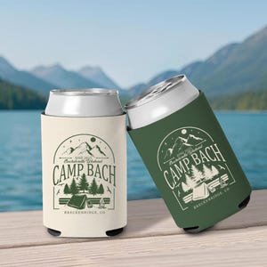 Custom Camp Bachelorette Can Cooler Personalized Coozie Cabin Bachelorette Cabin Crew Before I Do Bachelorette Party Gifts Party Favor