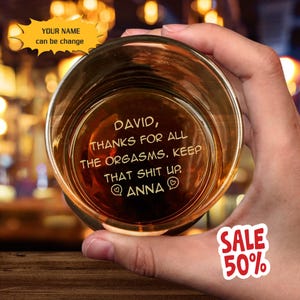 Verre personnalisé remerciements pour amoureux, verre personnalisé citation drôle, cadeau amusant pour lui, cadeau d'anniversaire, cadeau de la Saint-Valentin