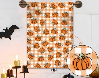 Subtle F*ck Trump Pumpkin Hand Towel, Funny Political Home Decor, Halloween Kitchen Towel, Sarcastic Liberal Host Gift, Fall Autumn Decor