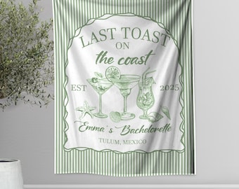 Last Toast on the Coast Banner, Charleston Bachelorette Sign, Coastal Bachelorette Backdrop, Beach Bachelorette Decorations