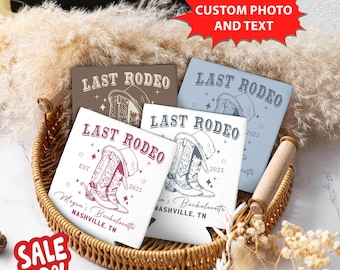 Custom Last Rodeo Bachelorette Can Cooler Country Bachelorette Favors Western Bachelorette Party Favor Nash Bash Cowgirl Bridal Shower Gift