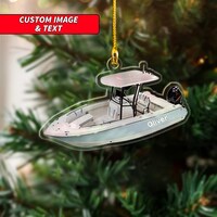 Christmas Tree Row Boat Ornament