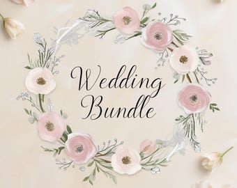 Wedding Bundle: All-in-One Editable Canva Collection Templates