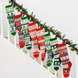 Fair Isle PATTERN, Christmas Stocking, Christmas Stocking Patterns, Christmas Stocking Design, Stockings, Christmas Knitting,
