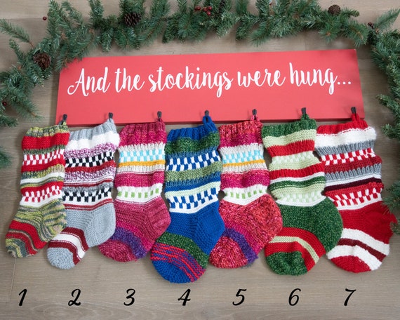 Had a baby and needed family Christmas stockings : r/knitting