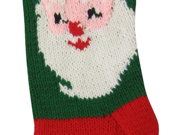Santa Claus Knit Christmas Stocking Pattern (PDF Download)