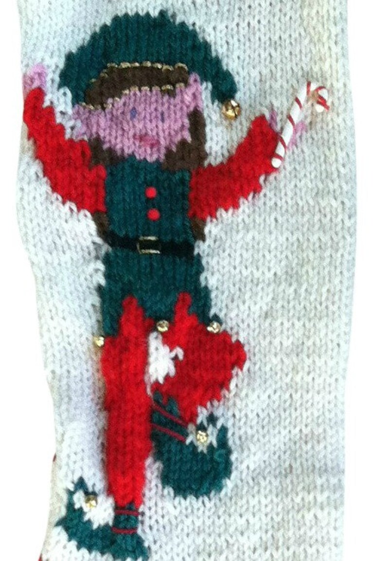 Elf Knitted Christmas Stocking PATTERN (PDF Pattern) - Etsy