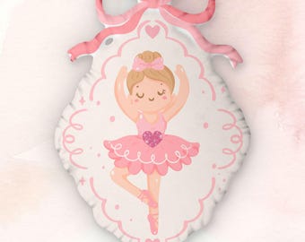 Custom Ballerina Pillow | Personalized Dancer Gift, Nursery Decor