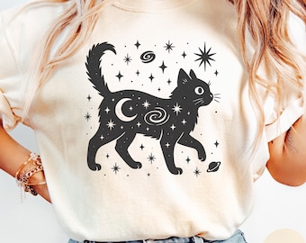 Vintage Cat Collage T-Shirt: Retro Graphic Comfort Colors Tee