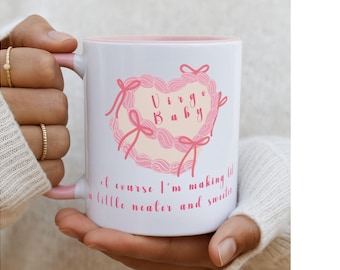 Coquette Maagd sterrenbeeld mok, verjaardagscadeau voor maagd, maagd koffiemok, maagd energie, schattige dierenriem koffiekopje, astrologie mok, dierenriem cadeau