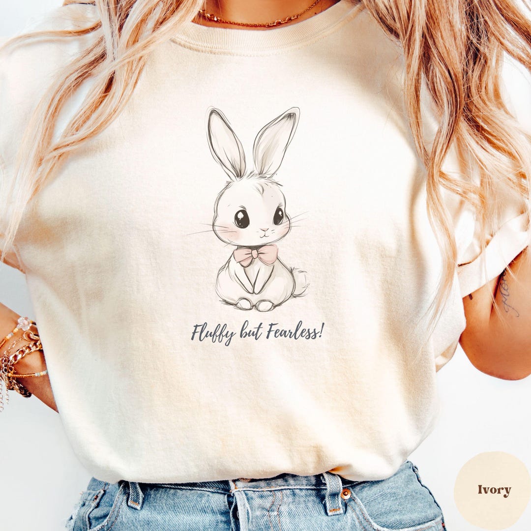 ヴィンテージイースターバニーTシャツ：コンフォートカラーTシャツ