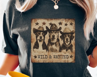 Western Hund T-Shirt, Cowboy Pup T-Shirt, Bauernhof Hund Liebhaber Geschenk