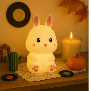 Lámpara de conejito de Pascua, lámpara de mesa, lámpara de escritorio, lámpara de pie