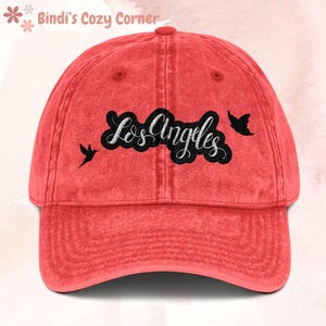 Embroidered Los Angeles Hat, Cute Los Angeles Lover Gift, Cozy Los Anegeles Hat, Embroidery Hat, Unique Hat, Fun LA Apparel