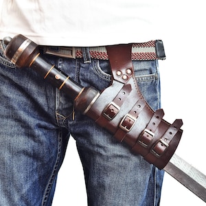 Handmade Leather Sword Scabbard Holder Sheath, Leather Scabbard for Sword, Medieval Belt, Viking Belt Cosplay Costume Gift For Him/Her
