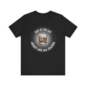 Camiseta divertida para amantes del whisky, camiseta con humor sobre el alcohol, whisky con crutones de agua, camiseta unisex, regalo novedoso, camiseta para beber