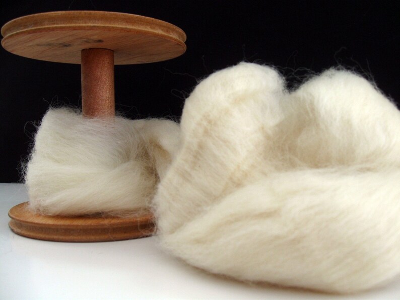 Ecru/Undyed/Natural Wensleydale wool roving combed top Etsy
