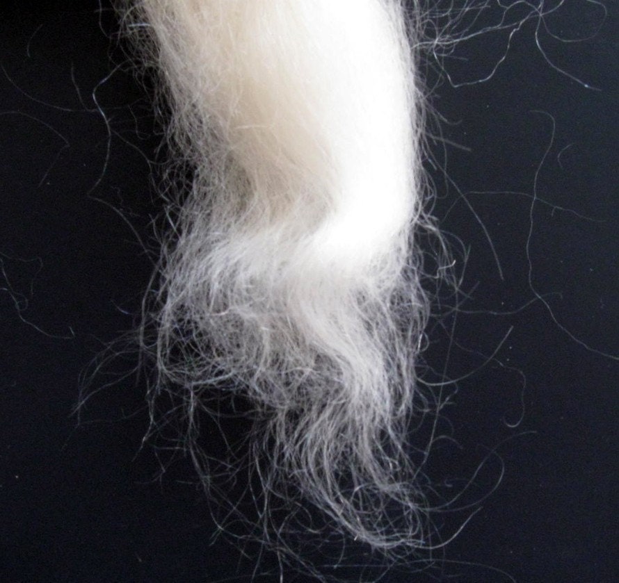 MOHAIR ROVING Ecru Colorway 4 ounces Etsy