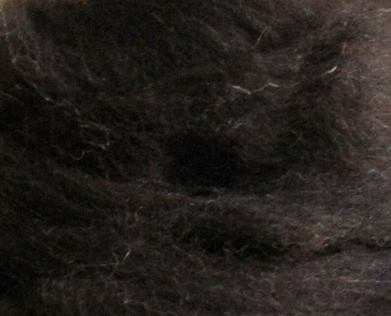 spinning fiber combed top EcruUndyedNatural Brown Jacob wool roving 6.1 ounces