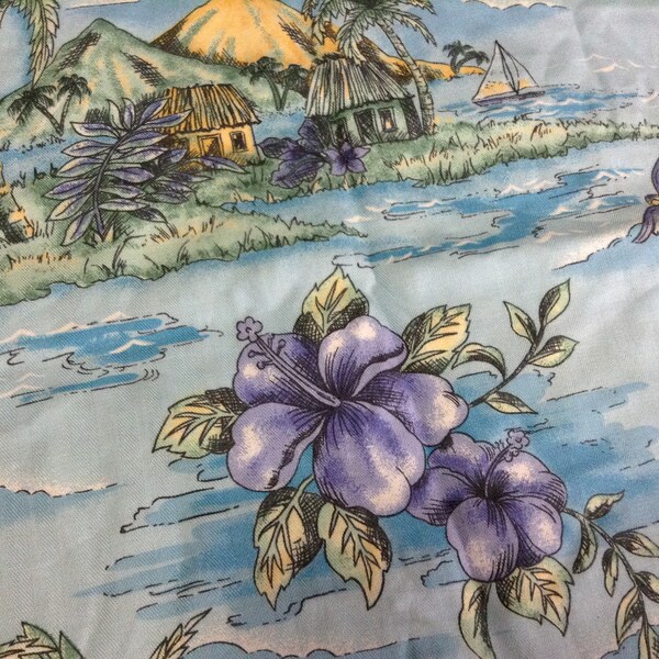 Rayon Hawaiian Fabric Etsy