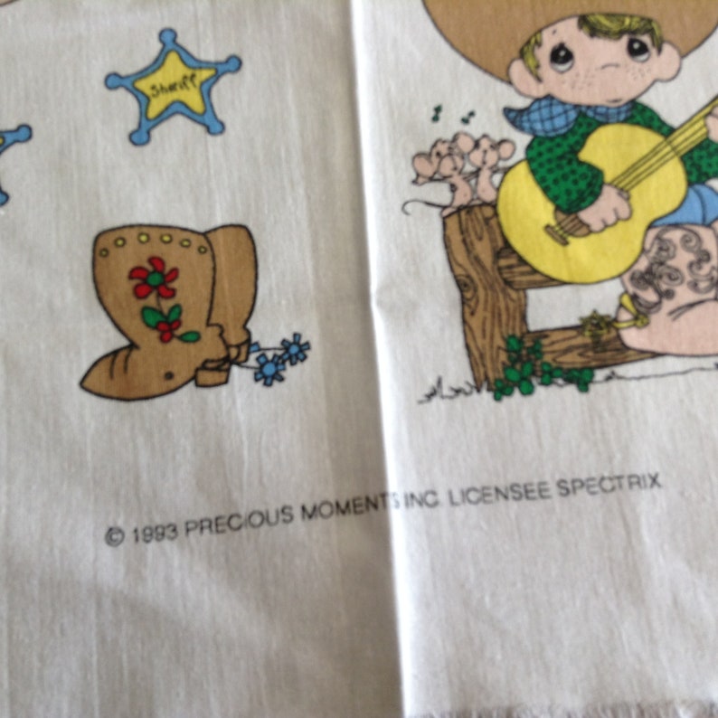VTG Precious Moments Cowboy Boy Guitar Horse Boots Hats 1993 Etsy