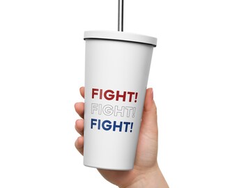 Vaso térmico con pajita Trump 2024