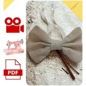 Naaitabel babyvlinderdas digitale pdf, babystyling maken met stapsgewijze overtrekafbeelding, handcadeau inclusief slabbetjes