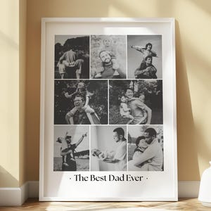 Custom Fathers Day Gift Collage Gift For Him Personalized Gift For Grandpa Gift For Dad Photo Gift Custom Portrait Picture Collage Gift