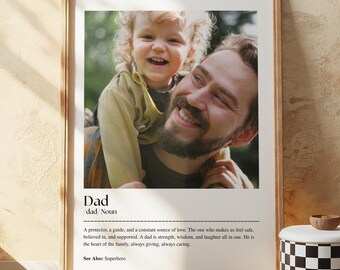 Custom Dad Definition Template Gift For Dad Personalized Gift For Him Custom Portrait Gift For Fathers Day Gift Christmas Gift For Dad Frame
