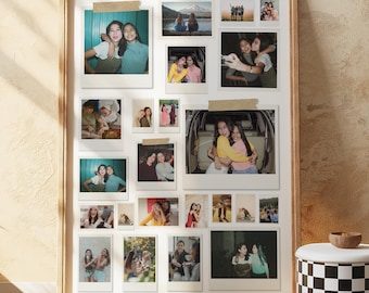 Polaroid Photo Collage Gift Bestfriend Personalized Gift For Bestie Poster Print Galentines Polaroid Photo Gift For Her Bestie Bday Gift